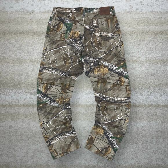 Vintage 90s Wrangler Realtree Jeans 38x34 Baggy Wide Leg Fit Hunting Camo Denim